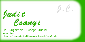 judit csanyi business card