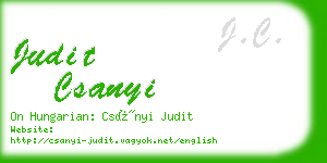 judit csanyi business card